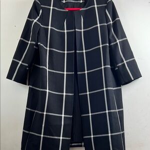 Preston size 16 black and white window pane lined coat
